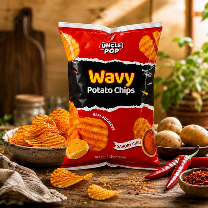 Wavy Potato Chips – Savory Chili